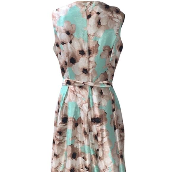 New Jessica Howard Floral, Sleeveless, Pleated A-Line Dress size 12 - Picture 5 of 13